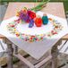 Vervaco Tafelkleed Kit Kleurrijke Wereld van Bloemen Borduurpakket 72x72 cm