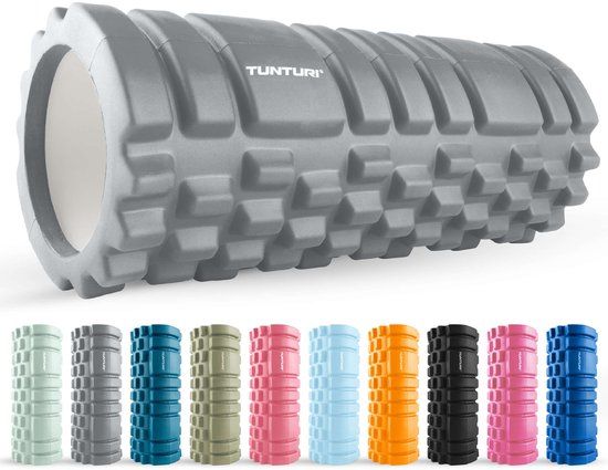 Tunturi Yoga Grid Foam Roller - Grijs - 33cm