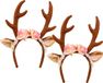 Boland Carnaval verkleed Tiara/diadeem - 2x - hert/rendier gewei - dames/meisjes - Fantasy/elfjes thema
