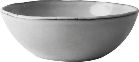 Dutch Rose Organic Serveerschaal - 23cm - Licht Grijs - Keramiek