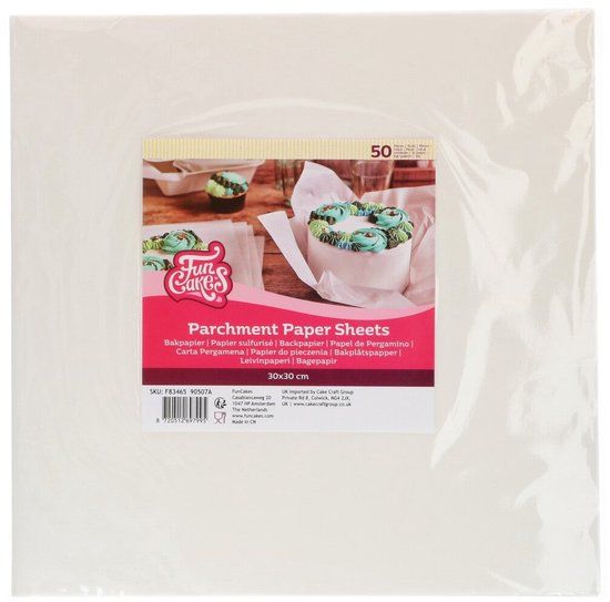 FunCakes Parchment Paper Sheets - 30x30 cm - pk/50