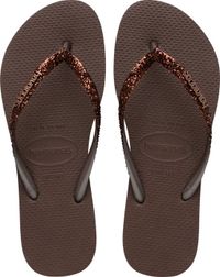 Havaianas HAV. SLIM GLITTER II Donkerbruin Dames Slippers