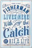 Nostalgic-Art Metaal Bord 20 x 30cm Fisherman Catch