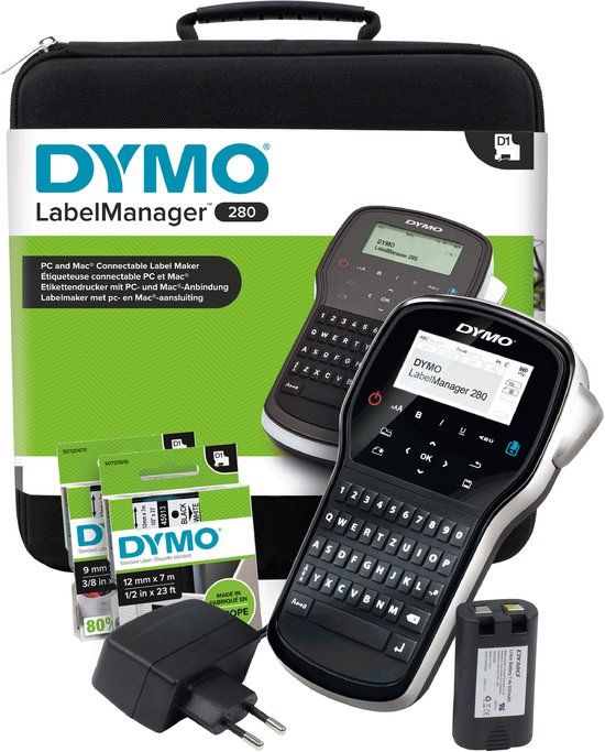 DYMO LabelManager 280 oplaadbare, draagbare labelmakerkit