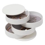 Yamazaki 4068 TOWER 4~Tiered Accessory Box, white, ABS Resin, 10 x 10 x 10 cm