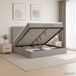 vidaXL Ottoman bed met matras en hoofdeinde, taupe, 140 x 190 cm, stof
