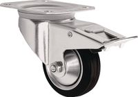 TECWERK Zwenkwiel met vaste plaat D.80mm Draagverm.70kg met vastzetting VG 105x80mm
