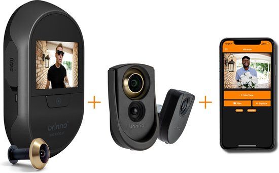 Brinno DUO Slimme WiFi Deurcamera met Bewegingsmelder - Zwart - 12 mm