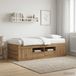Maison Exclusive Lit exclusif avec rangement, fabriqué artisanalement en chêne, dimensions 80 x 200 cm
