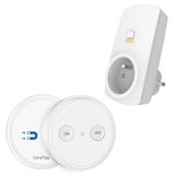 LoraTap draadloos stopcontact, 2500 W, bereik 200 m, radio 868 MHz, 10 jaar, vrijstaand, elektrisch, draadloos, intelligente batterijen, meegeleverd