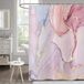 Goodivery Douchegordijn Marmerlook Roze 180x180 cm