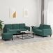 Maison Exclusive ensemble de canapé 3 pièces avec coussins, velours vert foncé