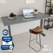 VESKA Bureau réglable en hauteur (140 x 70 cm) - Bureau assis-debout - Bureau de bureau à réglage électrique de la hauteur avec écran tactile et pieds en acier - Anthracite/Pierre anthracite