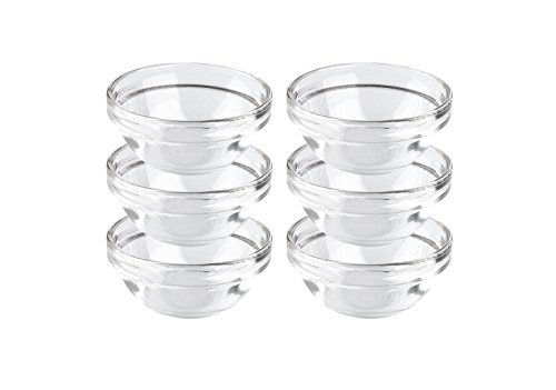 Mäser Luminarc, serie Empilable, kom 7,5 cm, set van 6, stapelbare fruitschalen, glas in tijdloos design