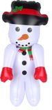 Henbrandt decoratie sneeuwpop - opblaasbaar - H65 cm - opblaas figuur/pop