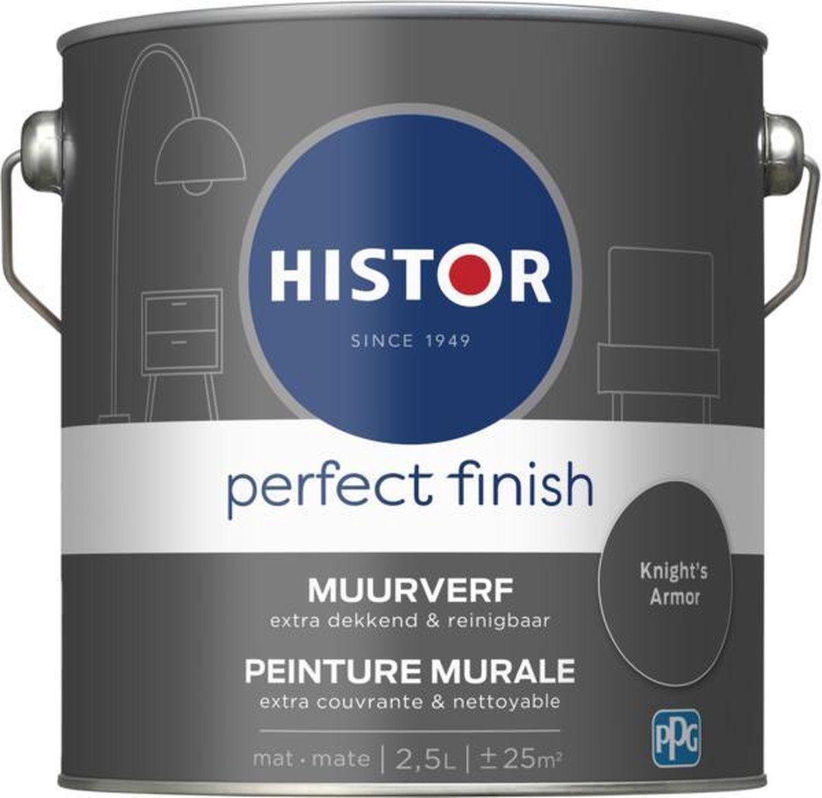 Histor Perfect Finish Muurverf Mat - Knights Armor - 2,5 liter