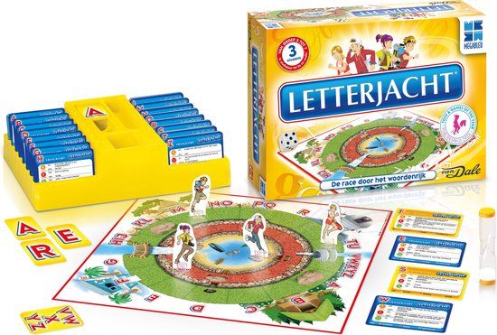 Megableu Letterjacht - Educatief Taalspel voor Kinderen - Woordspel in samenwerking met Van Dale - Vanaf 6 Jaar - Bekroond Bordspel