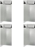 vidaXL - Slakkenhekje - 4 st - 10 x 10 x 25 cm - Gegalvaniseerd staal - zilver