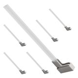 Master Magnetics mshl03 X 6 magnetische houder voor 30,5 cm schild, 90 graden magnetische bodem met acryl strepen, 5,8 cm L, 2 cm W, 37,6 cm Overall, helder, wit (6 stuks)