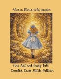 Alice in Klimt's Gold Garden: Fine Art and Fairy Tale Counted Cross Stitch Pattern