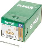 Spax Stelschroef T30 6x80mm Platkop Staal Hout 100 Stuks
