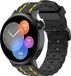 Strap-it bracelet de sport en silicone - Noir/Jaune