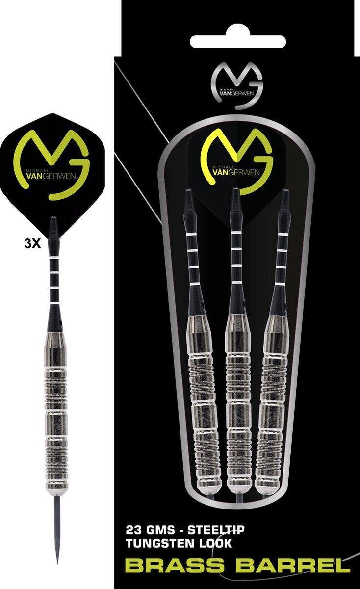 XQ MA Michael van Gerwen - Tungsten look dartpijlen - 100% brass - 23 gram - dartpijlen