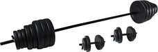 Tunturi Halterset 50kg - Vinyl - Zwart - Incl. Fitness App