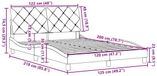 vidaXL Bedframe zonder matras, stof, donkerbruin, 120x200 cm