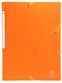 Exacompta 55758E verpakking van 10 stuks inslagmap Scotten van Colorspan-karton DIN A4 met 2 elastieken en 3 kleppen en labels oranje verzamelmap documentenmap