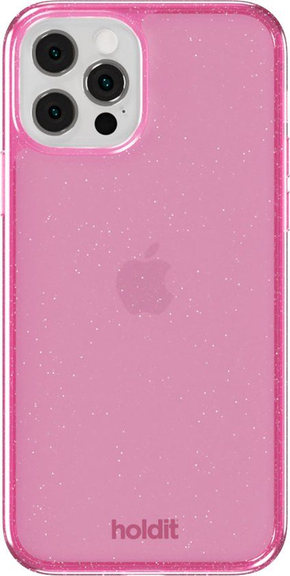 Holdit Glitter Case geschikt voor Apple iPhone 12 (Pro) - Roze