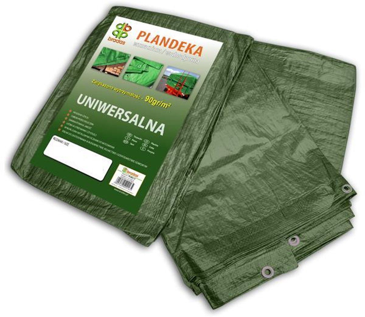 AW-TOOLS Bradas - Serie PL905/8 - Versterkte Tarp - 90g/m² - Groen - 5x8m