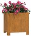 Sans marque Pieds de jardinière Rouille-brun Acier Corten 30x30x30cm