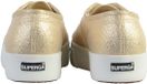 Superga Sneakers met veters 2730 Lame Geel