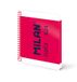MILAN® Notitieboek A5, spiraalbinding, hardcover, 80 witte vellen, 95 g/m², collectie nata® 624 since 1918, roze