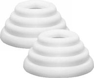 Rayher hobby materialen Rayher Hobby Piepschuim vorm/figuur Platte ringen - set van 8x - wit - D20/25/30/35 cm - knutselen
