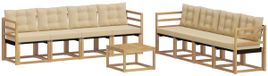 vidaXL - Buiten - bank - set - 9 - st - Wit - en - Beige