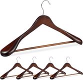 Relaxdays 20 x cintre - pour costumes - épaules larges - cintres bois - marron