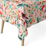 ECOMMERC3 Vlekafstotend tafelkleed voor rechthoekige tafel, afmeting 140 x 140 cm, vuilafstotend tafelkleed, extra zacht en waterdicht, rood
