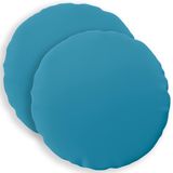 vidaXL Kussensloop 2 pcs HEERLEN Lichtblauw Ø 50 cm Polyester