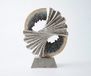 Spira Skulptur B70 x T21 x H96 cm Aluminium Argento Antico Handgemacht