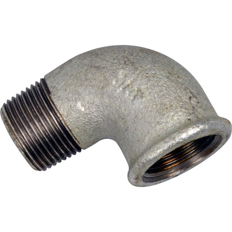 Knie 90 graden nr. 92 verzinkt 1/2"