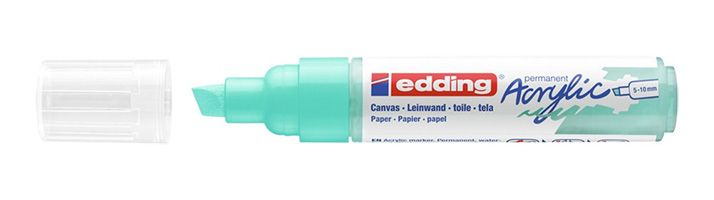 Edding 5000 Acrylic Marker Broad - Turquoise - Chisel Tip - 5-10mm - 1pc