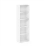 Merkloos Open boekenkast met 5 vakken, wit, 40,1 x 23,9 x 132,1 cm