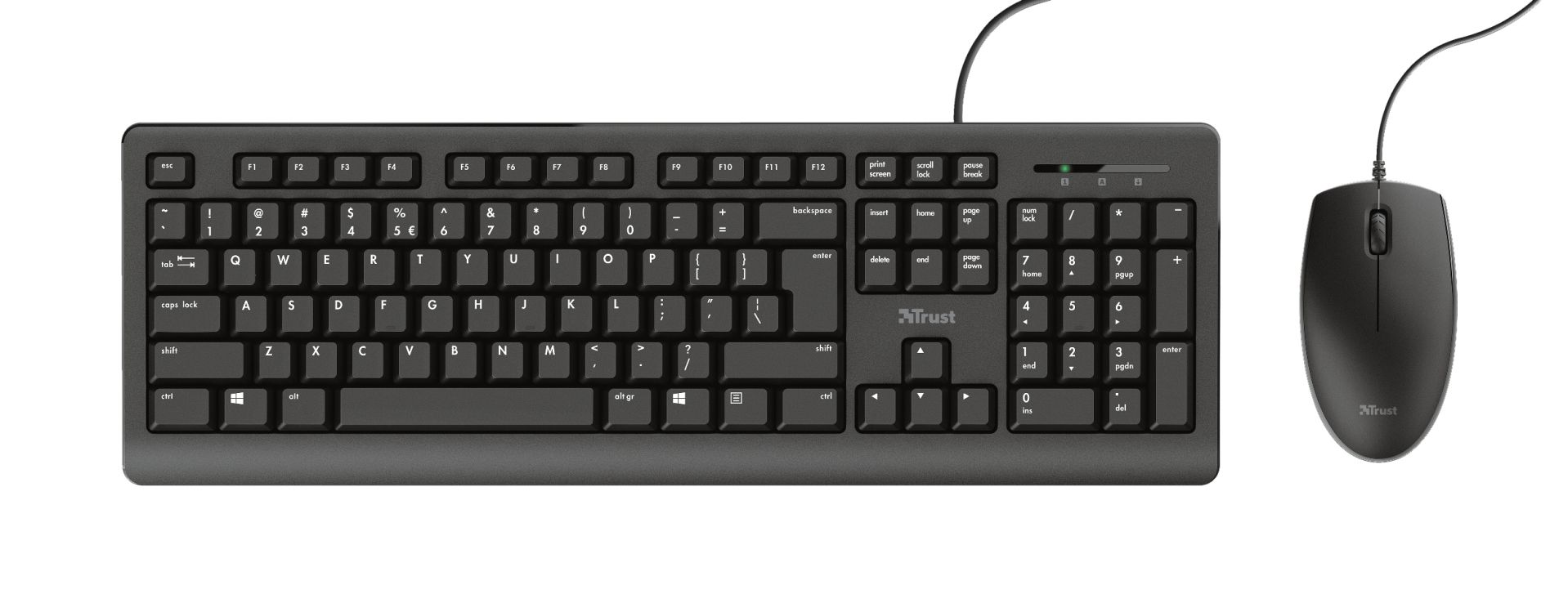 Trust Primo - Toetsenbord & Muis Set - AZERTY - Zwart