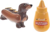 Hot Puckator Peper en zout stel - hotdog hondje en mosterd - keramiek - cadeau setje