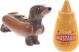 Hot Puckator Peper en zout stel - hotdog hondje en mosterd - keramiek - cadeau setje