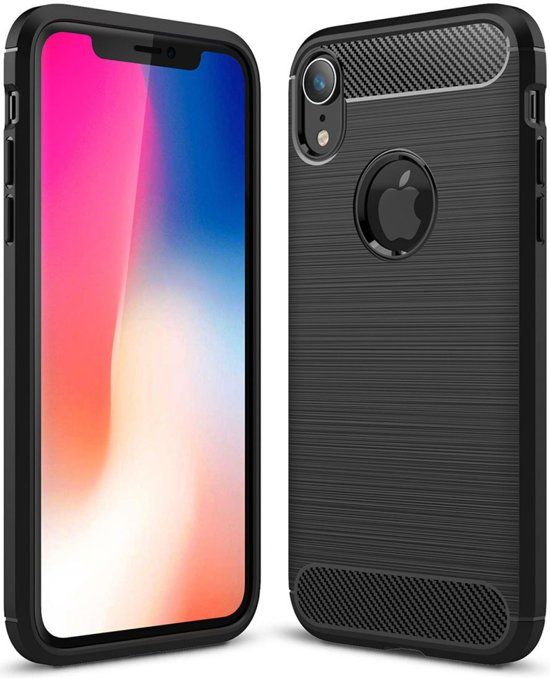 GSMpunt.nl Apple iPhone XR Geborsteld TPU Hoesje Zwart