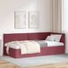 vidaXL Hoek Bed Frame Wijnrood Stof 90 x 190 cm