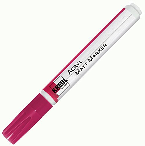 Kreul 46235 - Acryl Matt Marker Medium, met ronde punt ca. 2-4 mm, magenta, mat, permanente acrylverf op waterbasis, voor filigraan accenten